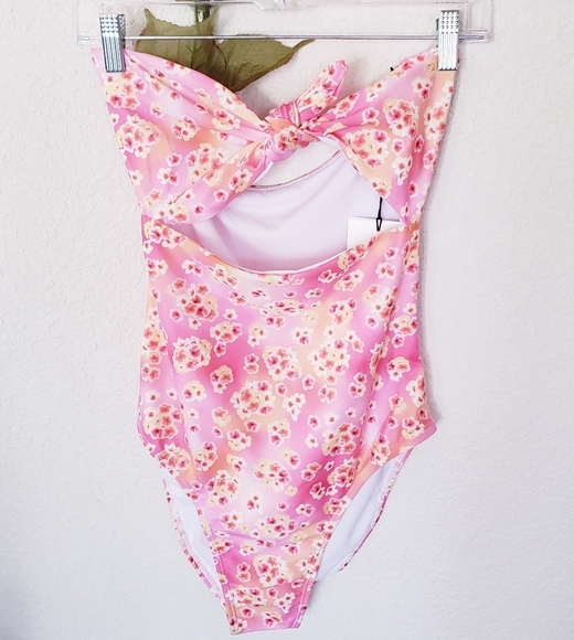 Onia Pink Floral Cutout One-piece Swimsuit - Picture 6 of 7